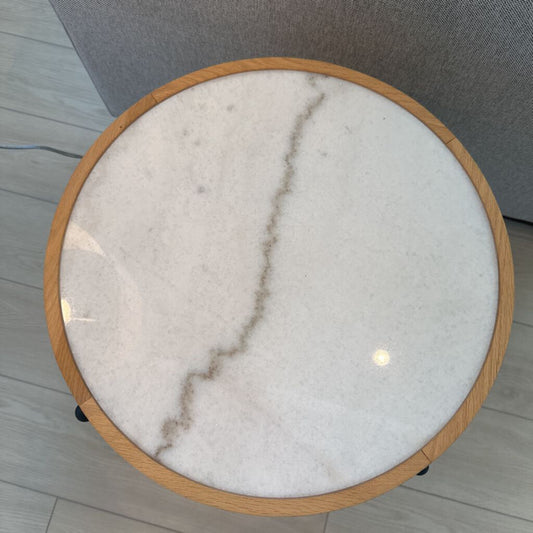 Four Hands Marble/Wood End Table