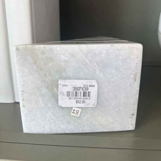Geo Striped Marble Bookend