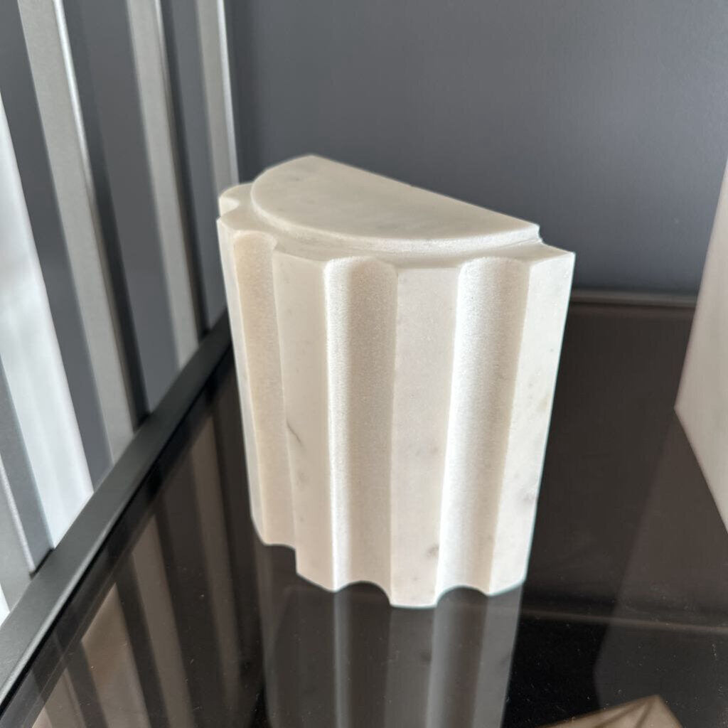 Half-Circle Marble Bookend