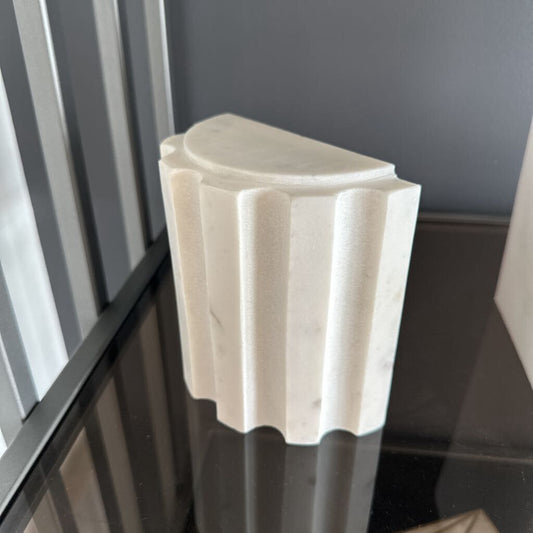 Half-Circle Marble Bookend