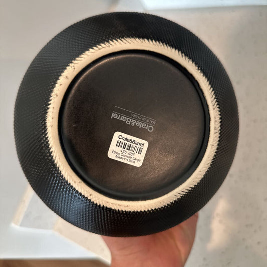 Crate & Barrel Textured Canister w LId