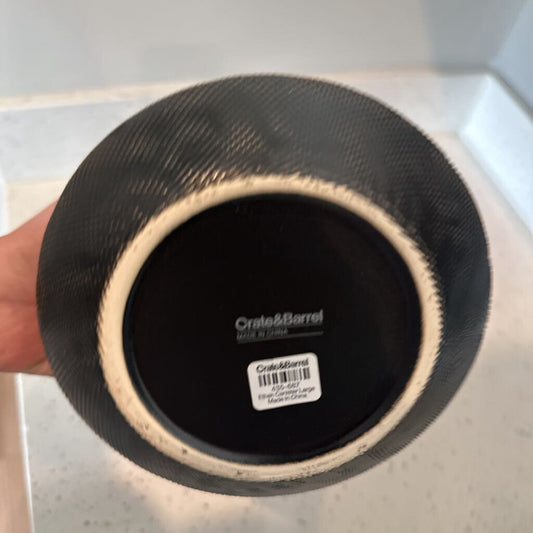 Crate & Barrel Textured Canister w LId