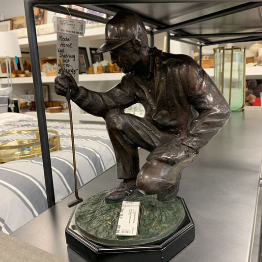Iron Golfer Statue
