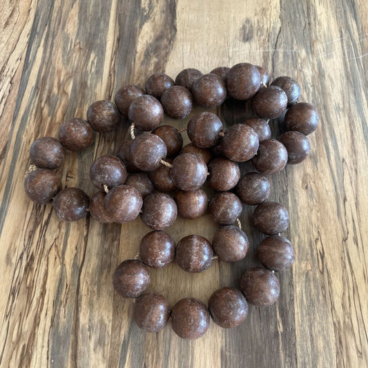 Brown Wood Bead Garland Strand