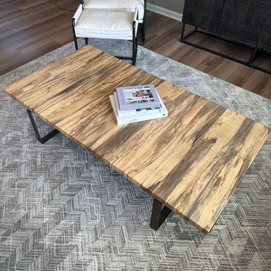 Four Hands Natural Wood Grain Coffee Table AS IS