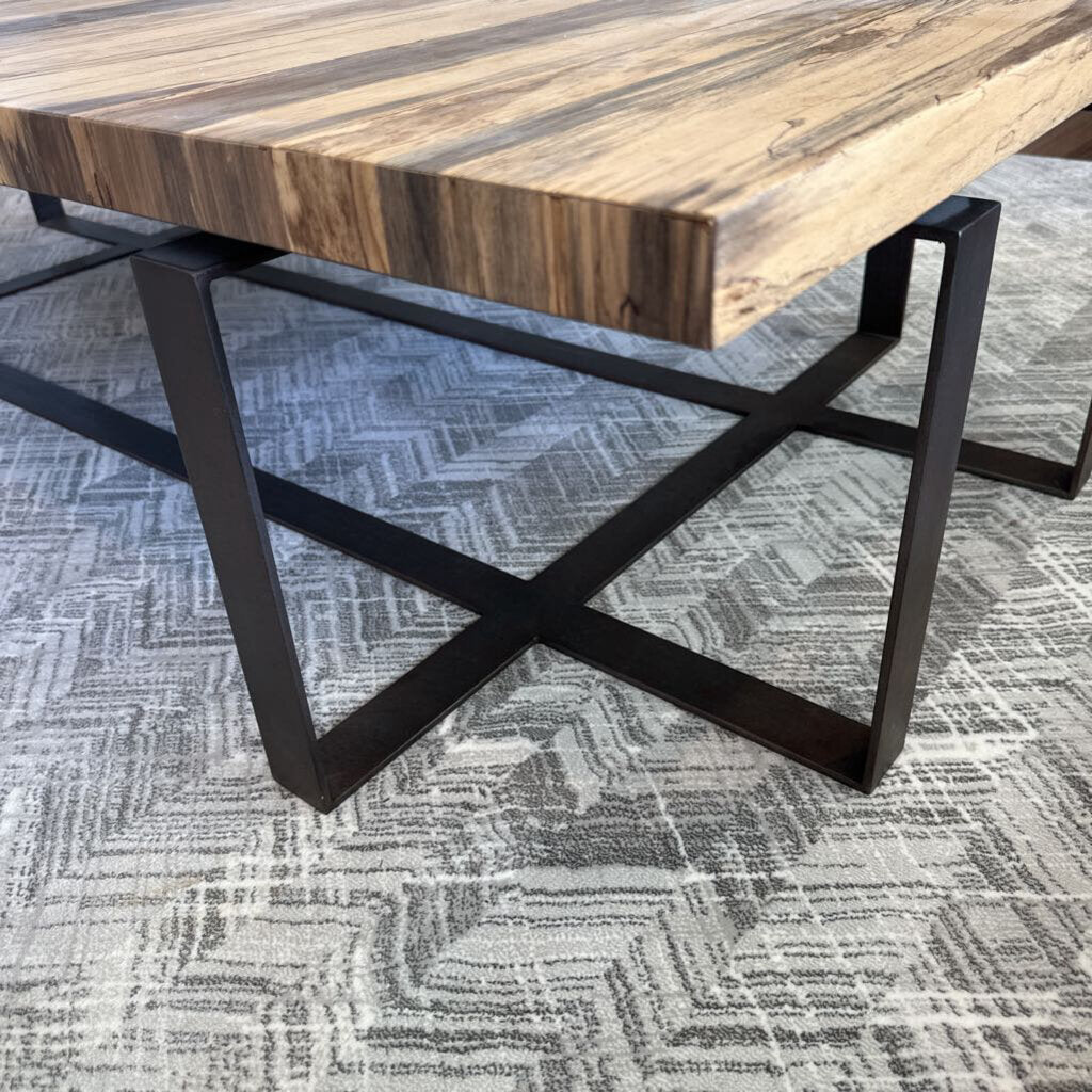 Four Hands Natural Wood Grain Coffee Table AS IS
