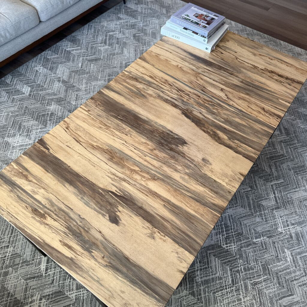 Four Hands Natural Wood Grain Coffee Table AS IS