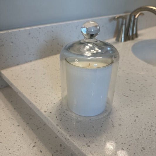 Candle with Glass Dome