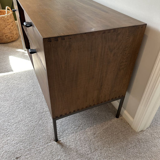 Wood Media Cabinet w 4 Drawers