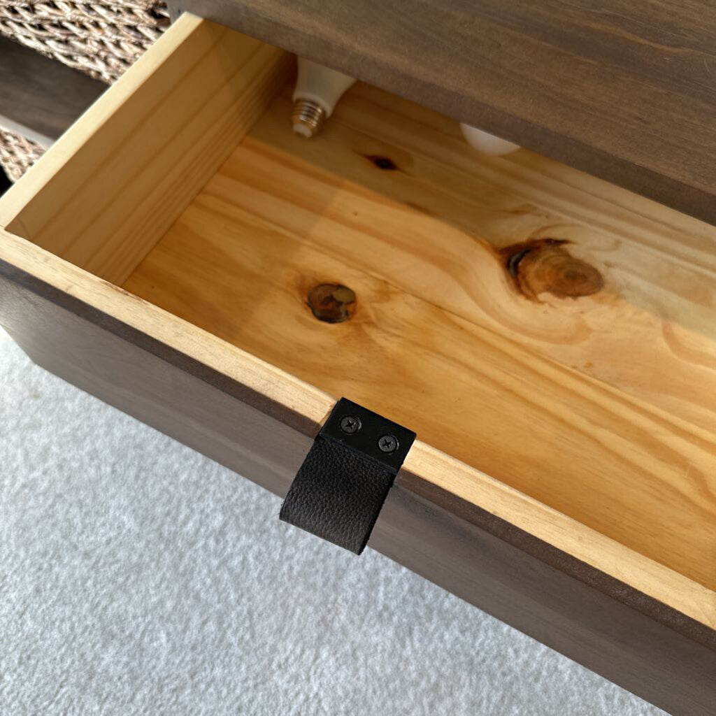Wood Media Cabinet w 4 Drawers