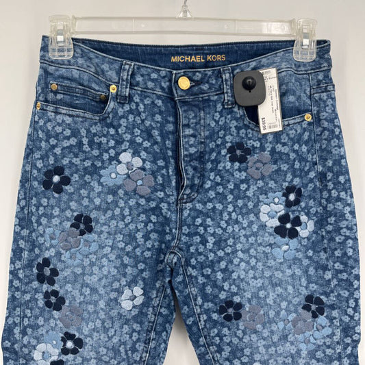 MK Floral Kick Crop Jeans