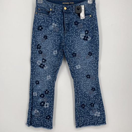 MK Floral Kick Crop Jeans