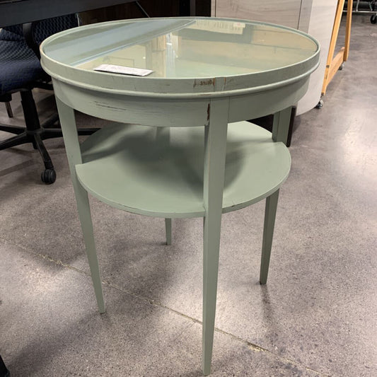 Round Table with Glass Insert AS IS