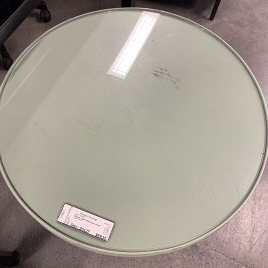 Round Table with Glass Insert AS IS