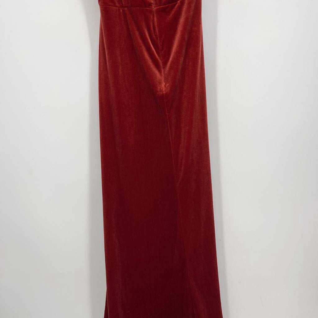 Azazie One Shoulder Velvet Dress