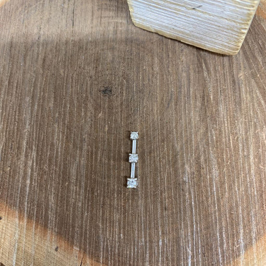 14k WG Triple Diamond Pendant