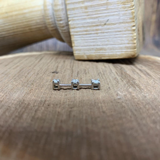 14k WG Triple Diamond Pendant