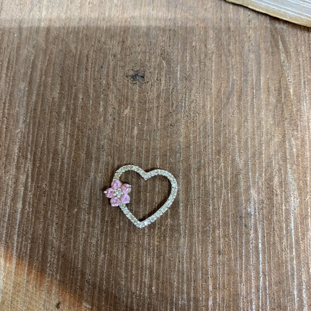 10k WG Diamond Heart Pendant
