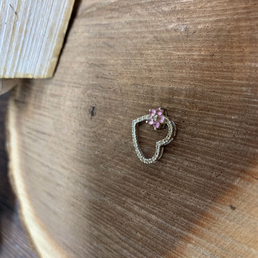 10k WG Diamond Heart Pendant