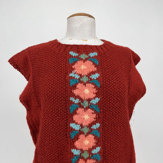 Knit Floral Slvls Sweater