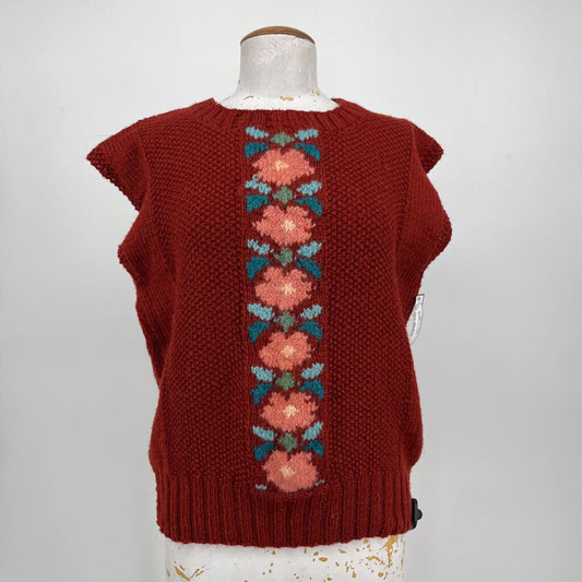 Knit Floral Slvls Sweater