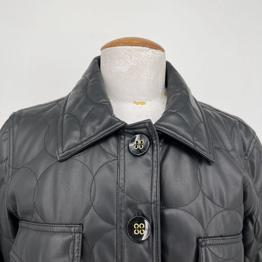 Maeve Quilted Faux Leather Jacket
