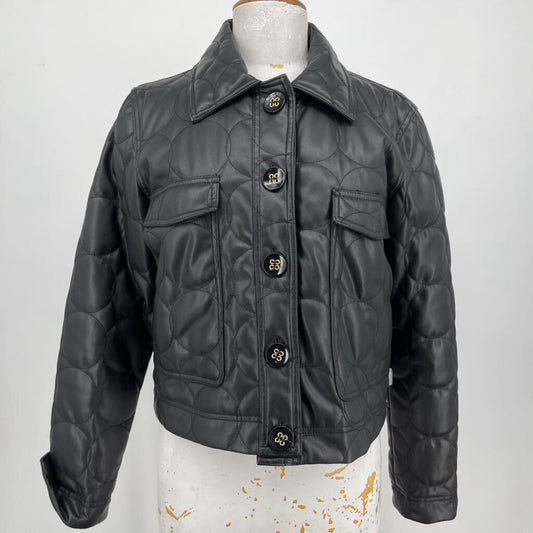 Maeve Quilted Faux Leather Jacket