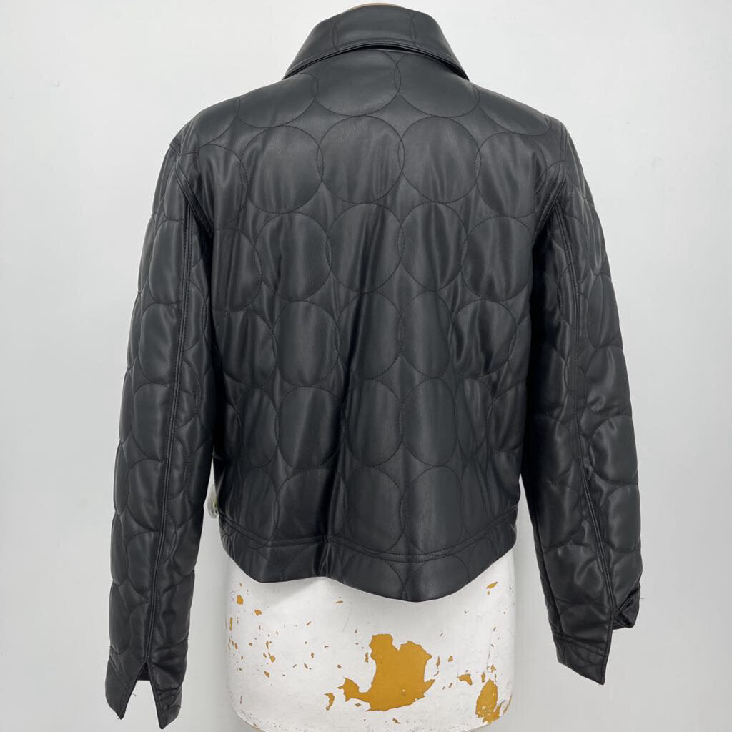 Maeve Quilted Faux Leather Jacket