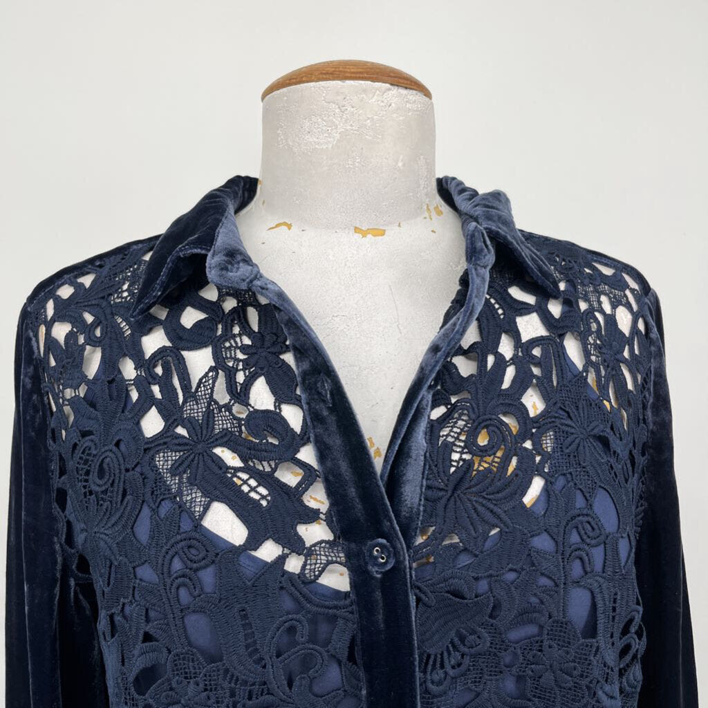 Johnny Was L/s Velvet Shirt