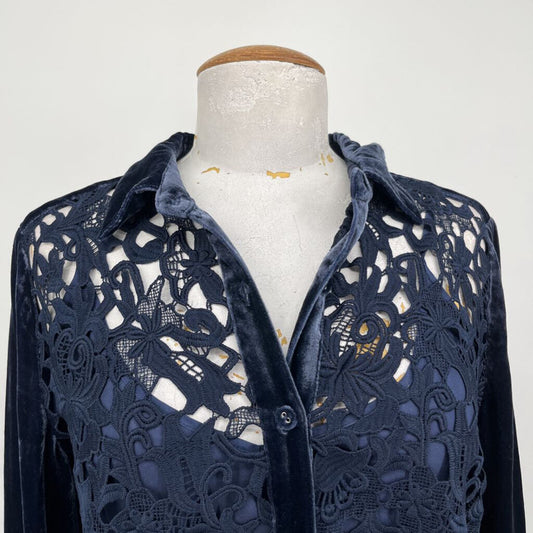 Johnny Was L/s Velvet Shirt