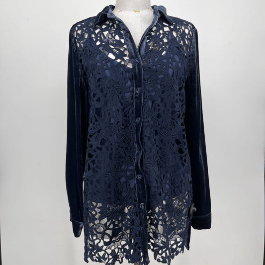 Johnny Was L/s Velvet Shirt