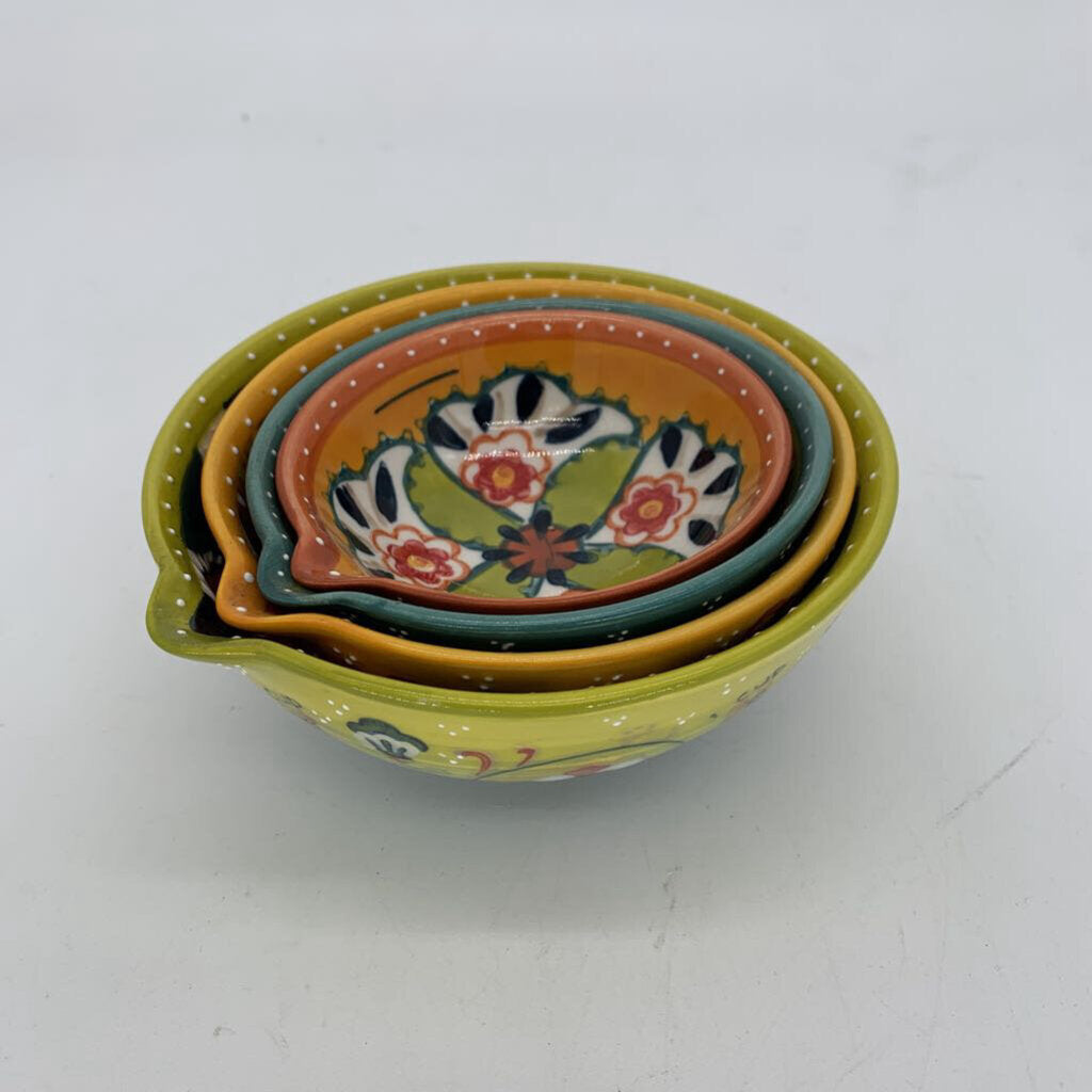Floral Ceramic Measuring Cup Set