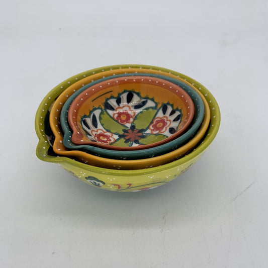 Floral Ceramic Measuring Cup Set