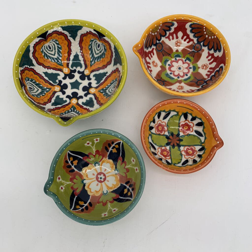 Floral Ceramic Measuring Cup Set