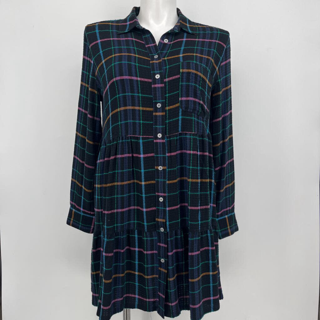 Loft L/s Plaid Dress