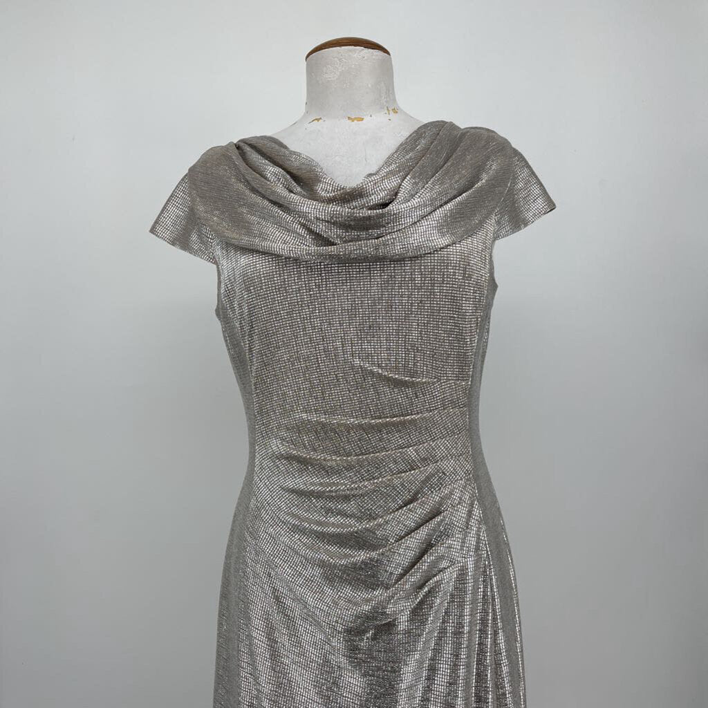 Tahari Slvls Draped Neck Dress