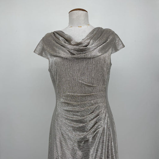 Tahari Slvls Draped Neck Dress