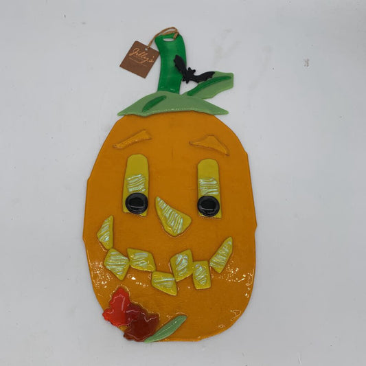 Fused Glass Jack-O-Lantern