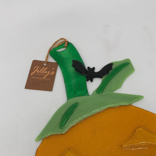 Fused Glass Jack-O-Lantern