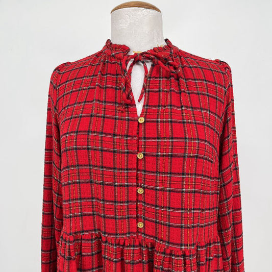 Loft L/s Plaid Dress