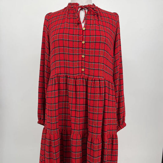 Loft L/s Plaid Dress