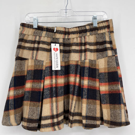 Kate Kasin Plaid Skirt