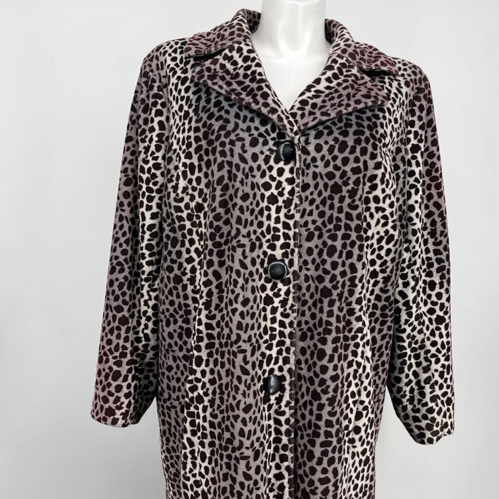 Dennis Basso Animal Print Coat
