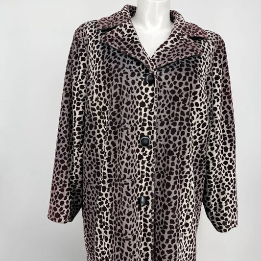 Dennis Basso Animal Print Coat