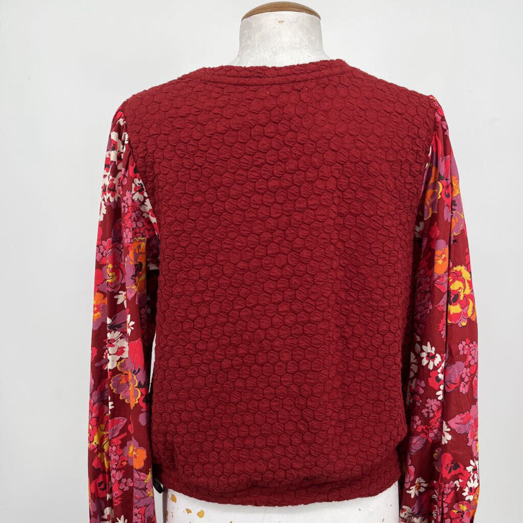 Porridge Floral Slv Sweater