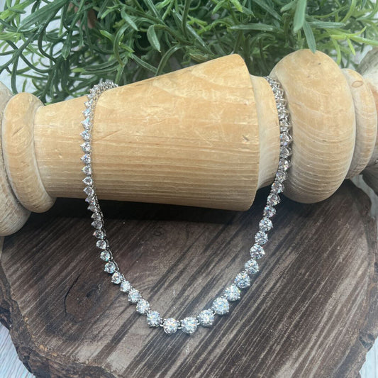Sterling Tennis Necklace