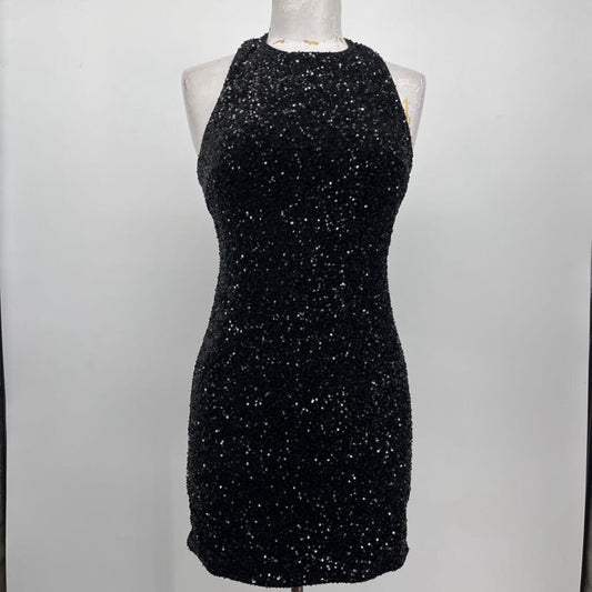Vici Sequin Halter Dress
