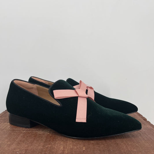 Laber Three Velvet Flats