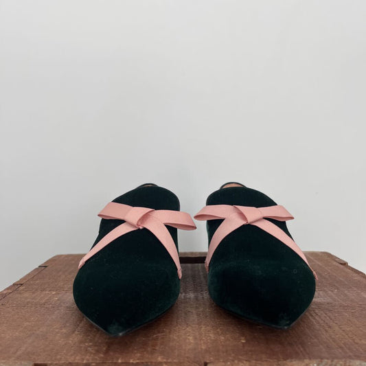 Laber Three Velvet Flats