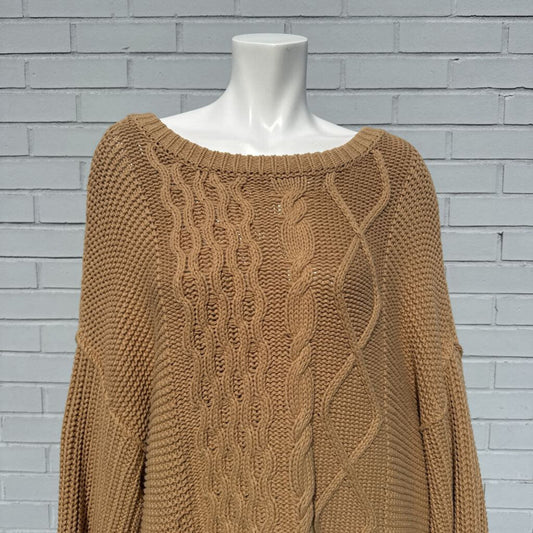 Free People L/s Cable Knit Sweater